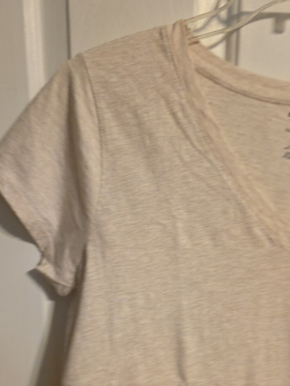 Sonoma Light Cream V-Neck Short Sleeve Tee - Picture 3 of 4